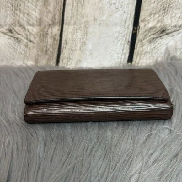 Louis Vuitton Epi Tressor Wallet Brown Leather Authentic Approx 6 x 4 Inches - Picture 15 of 15
